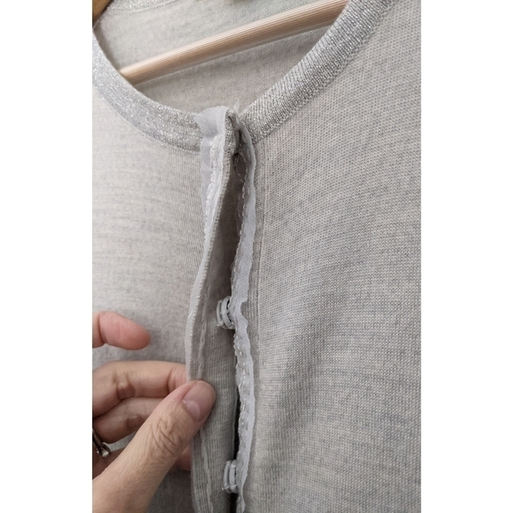 Boden Wool Sequined Embellished Snap Cardigan - Picture 3 of 8